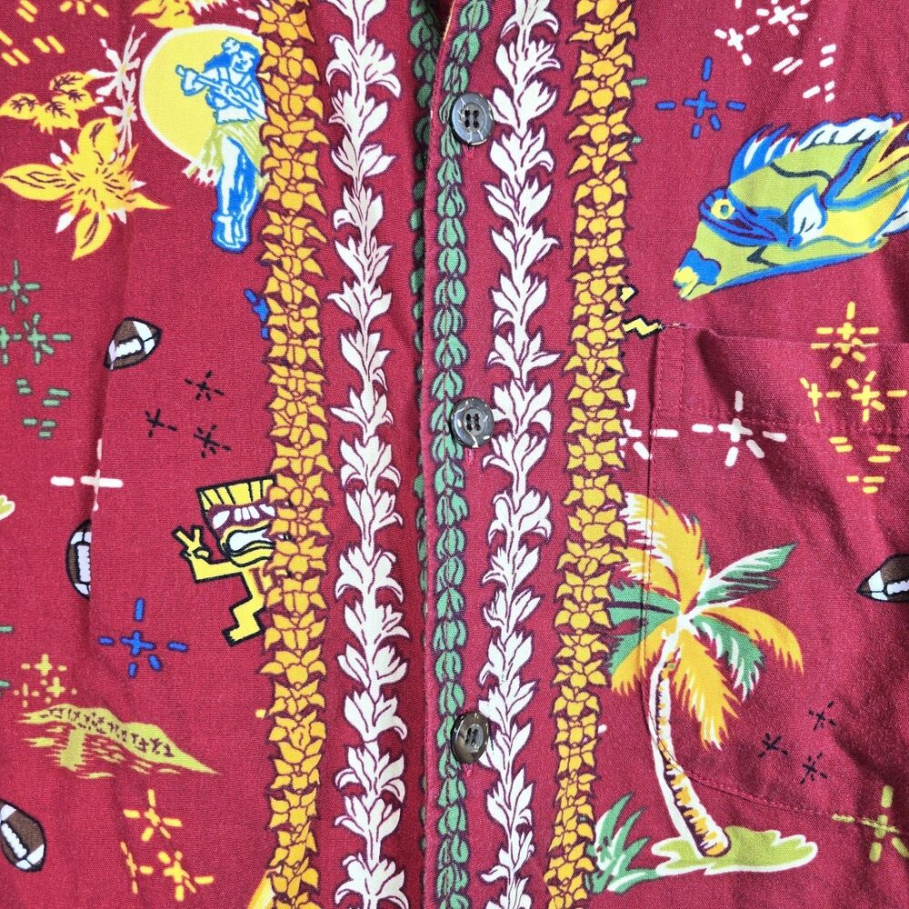 Beach Dude Inc USC Trojans Hawaiian Shirt Mens XL All Over Print Red/Cardinal - Picture 4 of 8